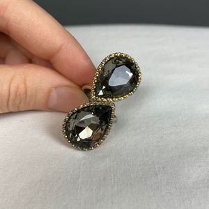 Gold-Rim Rhinestone Ring